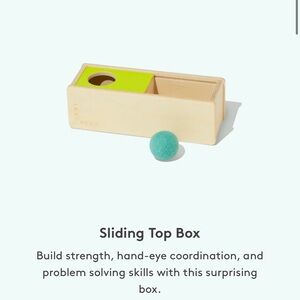 Sliding Top Box - Green and Natural